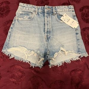 Zara highwaisted denim shorts